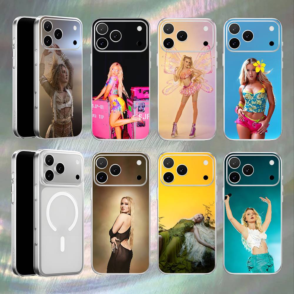Phone Cases Zara - Противоударный прозрачный белый чехол Zara Larsson