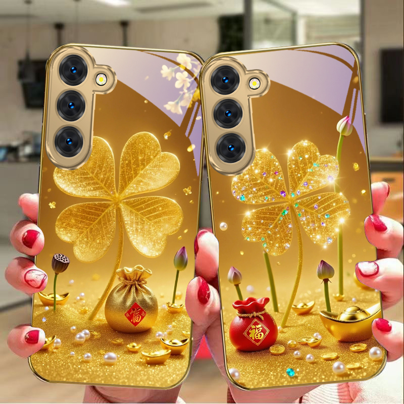 Огромный золотой чехол-клевер  – обзор и цена Phone Cases Galaxy S26 Ultra