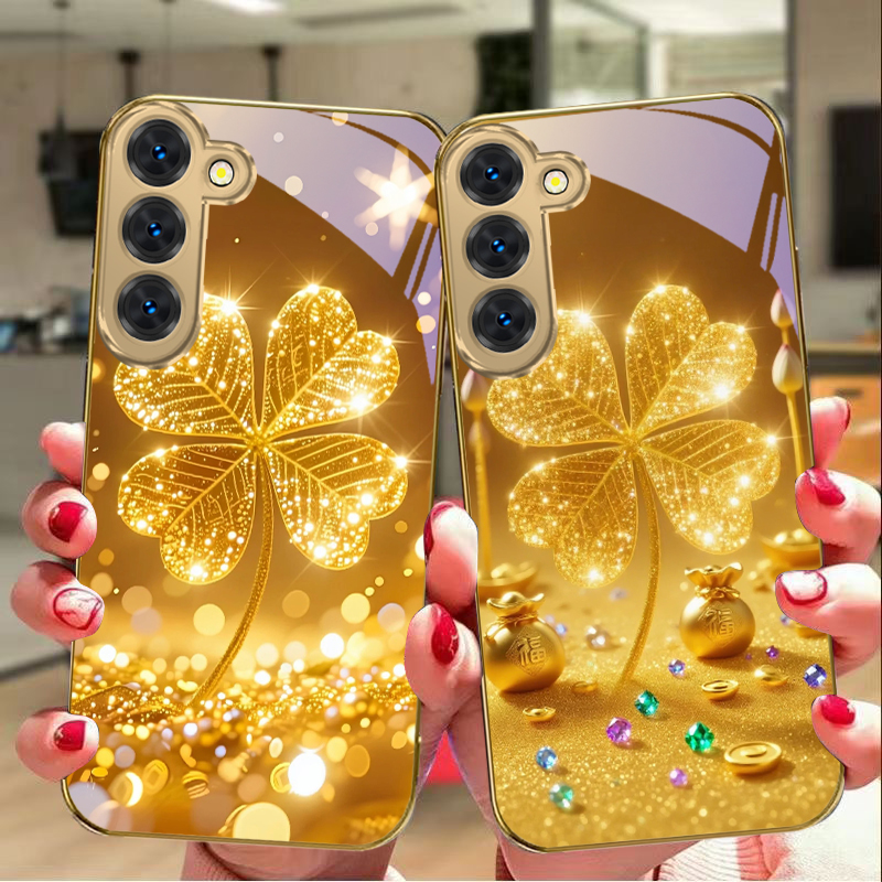 Огромный золотой чехол-клевер  – обзор и цена Phone Cases Galaxy S26 Ultra